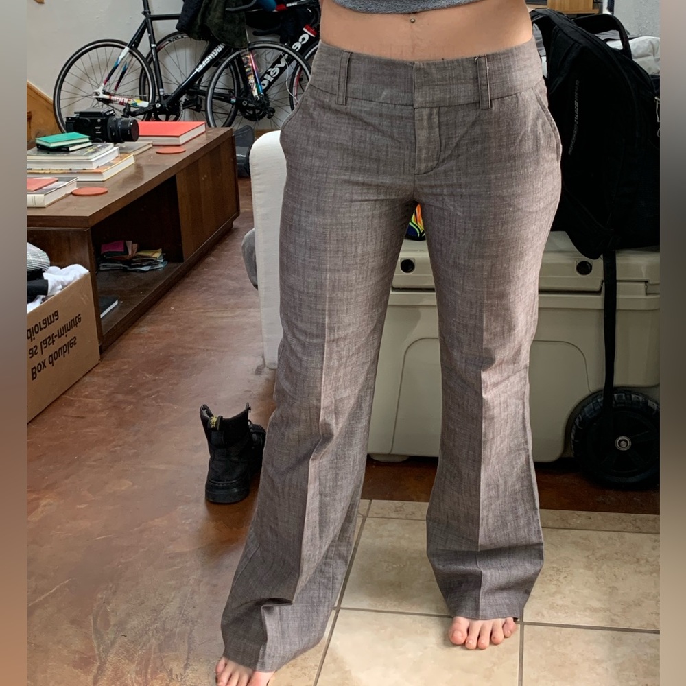Low Rise Wide Leg Work Trousers